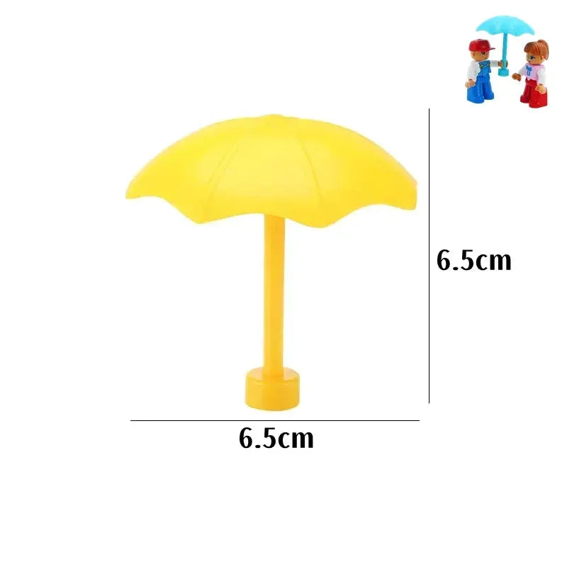 Big Building Blocks Duplo Compatible Large Brick Ferris Wheel Seesaw Slide Swing Educational Toy For Kids