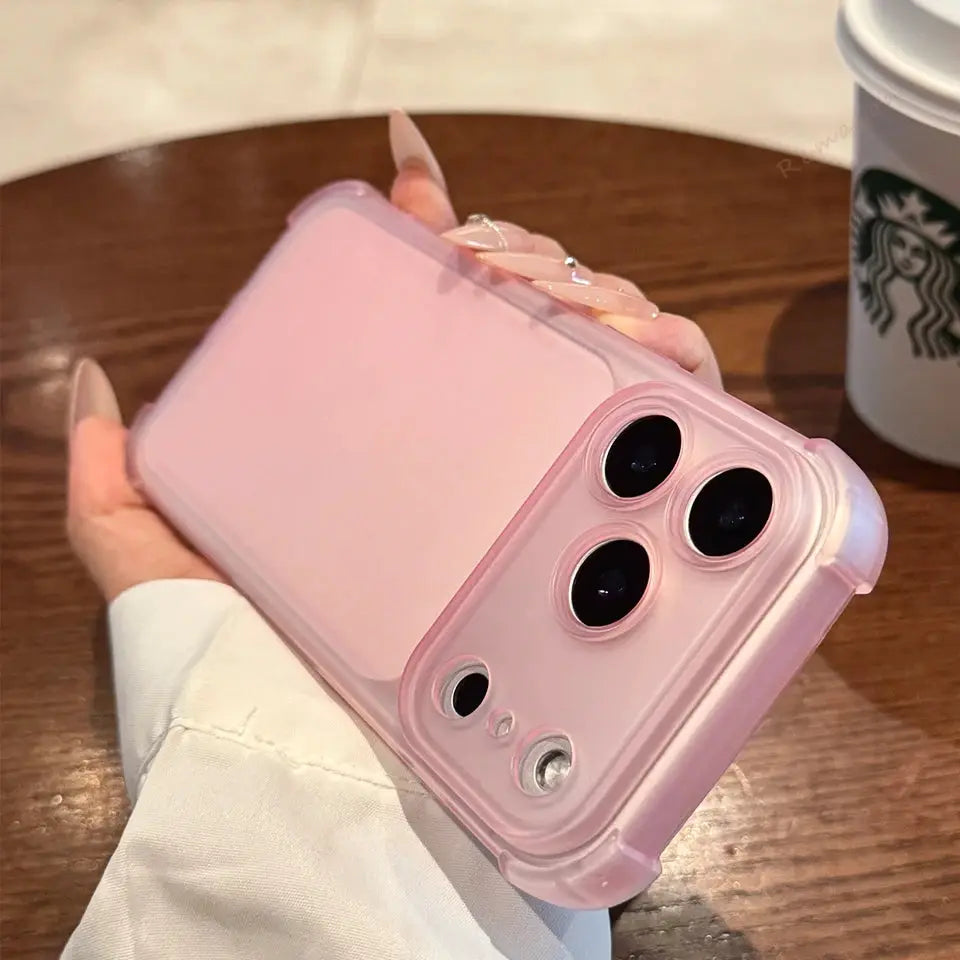 NovaGuard Cute Matte Clear Phone Case For iPhone 11 12 13 14 15 16 17 Pro Max Plus XR XS Shield Shockproof Protection