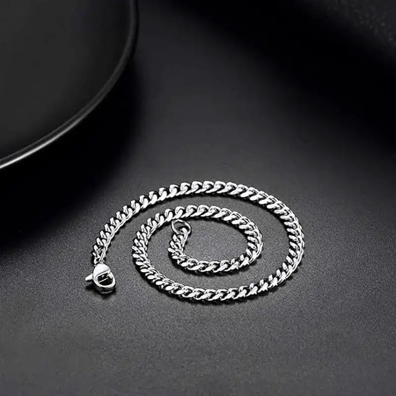 3.5 To 7mm Wide Stainless Steel Cuban Link Necklace For Men And Women Hip Hop Fashion Accessory