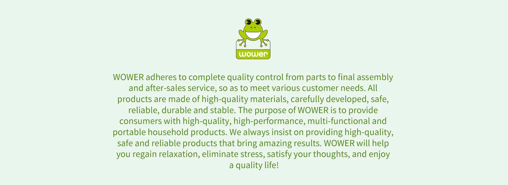 2.5L portable electric bidet with WOWER logo featuring a green frog on a pale green background