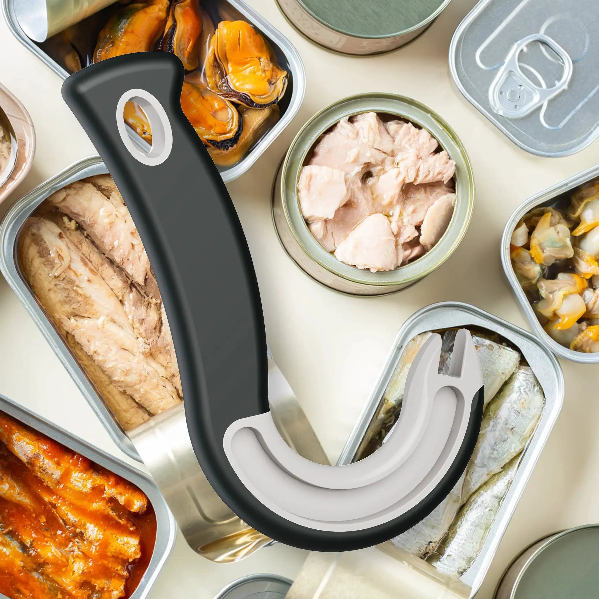 New Design Easy Grip Hook Can Opener Durable Plastic For Home And Restaurant Use Ideal Christmas Party Accessory