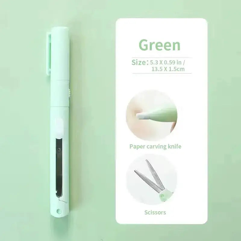 Mini Portable Pen Shape 2 In 1 Paper Cutter And Carving Knife For Scrapbooking Crafting Tools