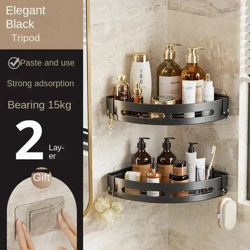 SureHold Adhesive Shower Shelf Organizer 3 Pack No Drill Wall Mount Waterproof Rustproof Bathroom Storage