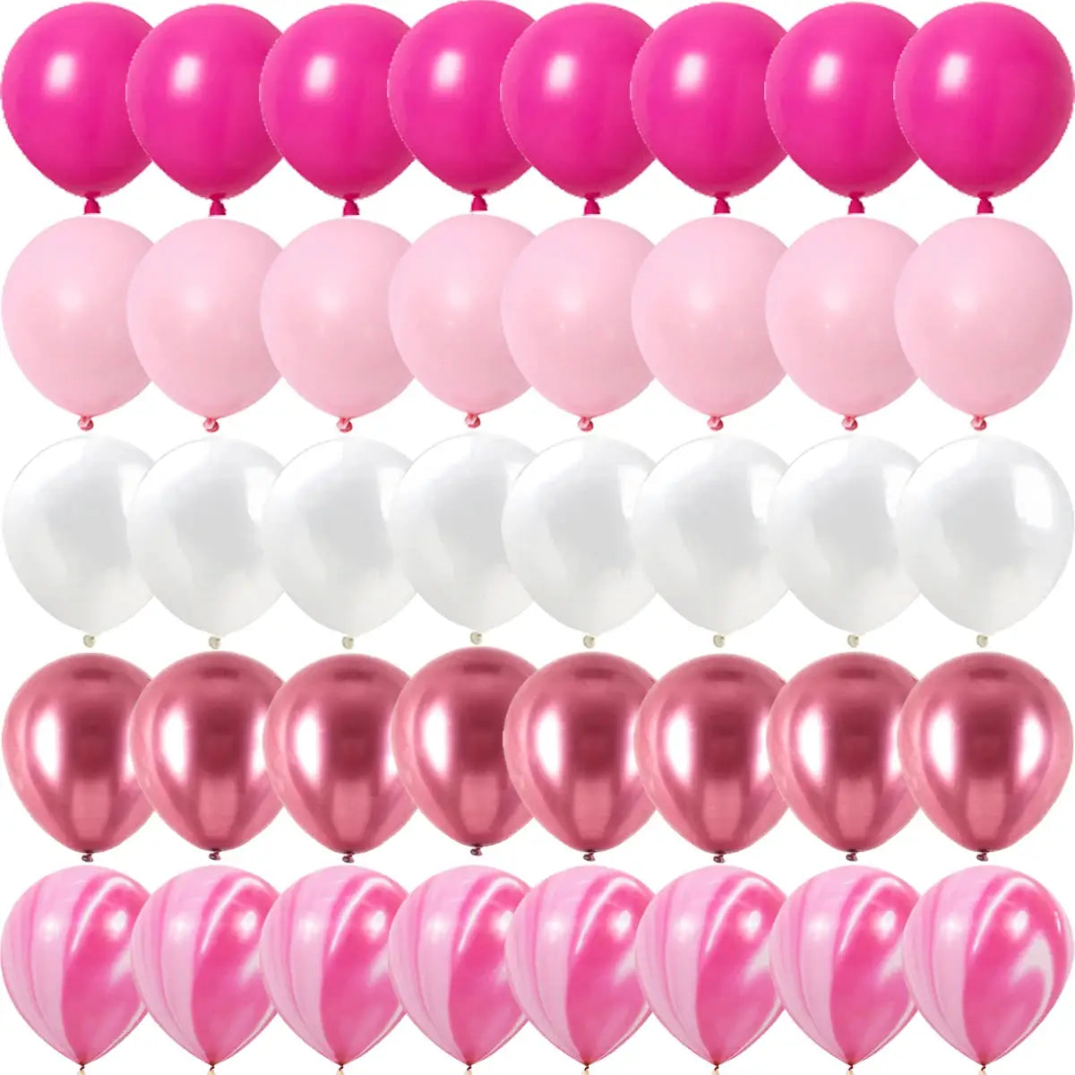 Rose Pink Metal Latex Confetti Balloons For Weddings Birthdays And Parties Matte Globos Decorations