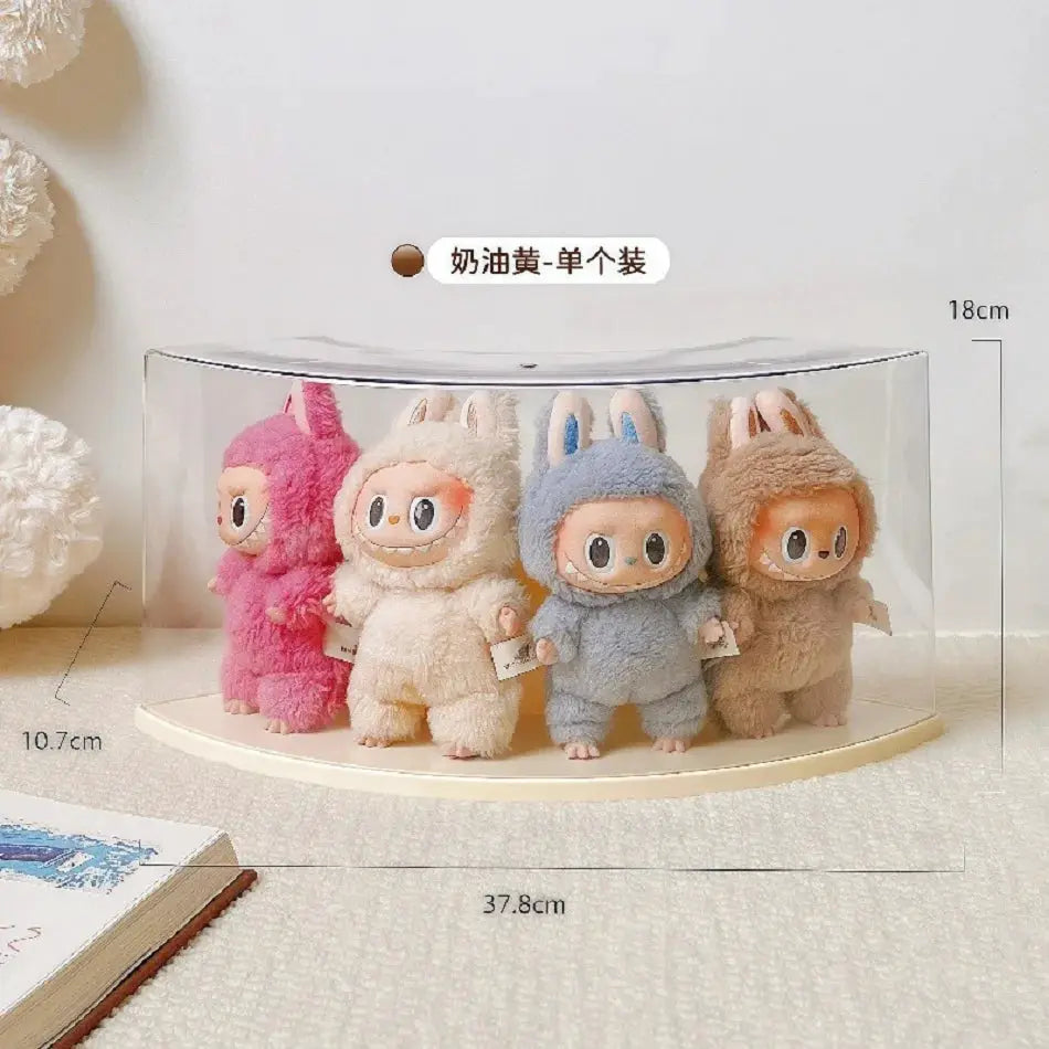 Labubu Transparent Display Box Stackable Vinyl Figurine Storage Rack For Blind Boxes And Collectibles