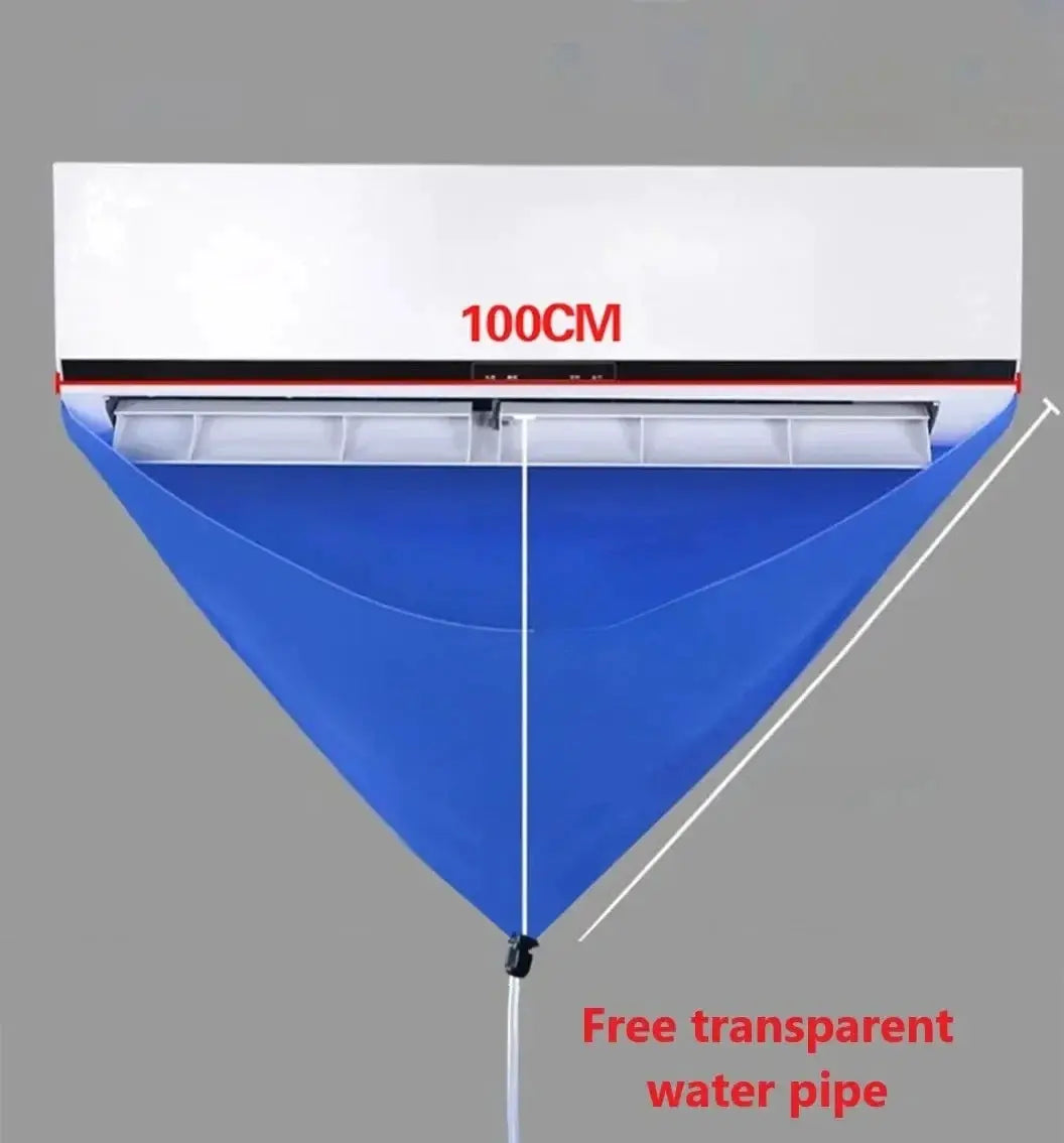 Thickened 100cm PVC Cleaning Cover Bag For Split Air Conditioners With Water Pipe