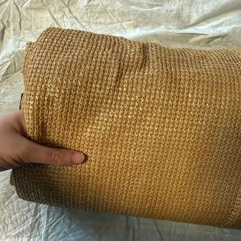 Simples Market outdoor sunshade net roll, thick woven tan shade cloth