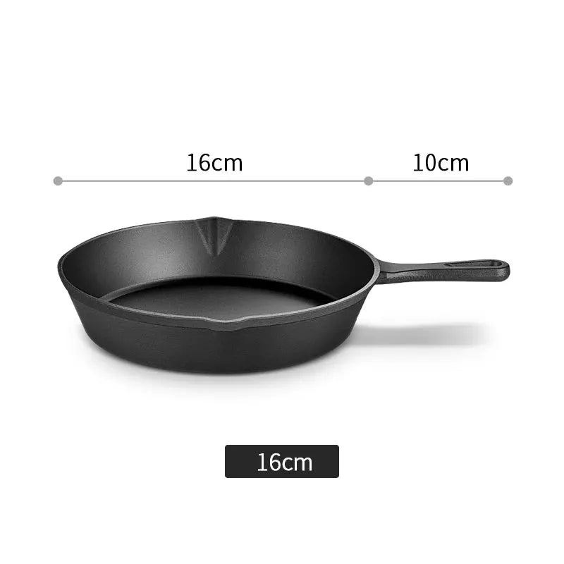 Cast Iron Frying Pan Set 14cm 16cm 20cm Nonstick Skillet Induction Compatible Breakfast Omelette Pancake Pan