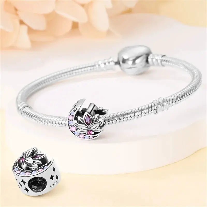 Silver Plated Guardian Angel Heart Shaped Zircon Charms Beads for Original Qikaola 925 Bracelets DIY Jewelry Gifts - Simples Market