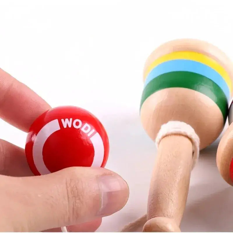 Montessori Wooden Skill Cup and Throw Ball Set Educational Toy for Motor Skills and Cognitive Development