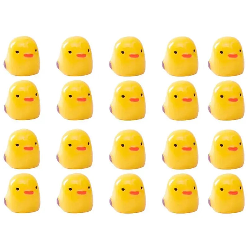 20-pack yellow duck car interior ornaments for center console and rearview mirror
