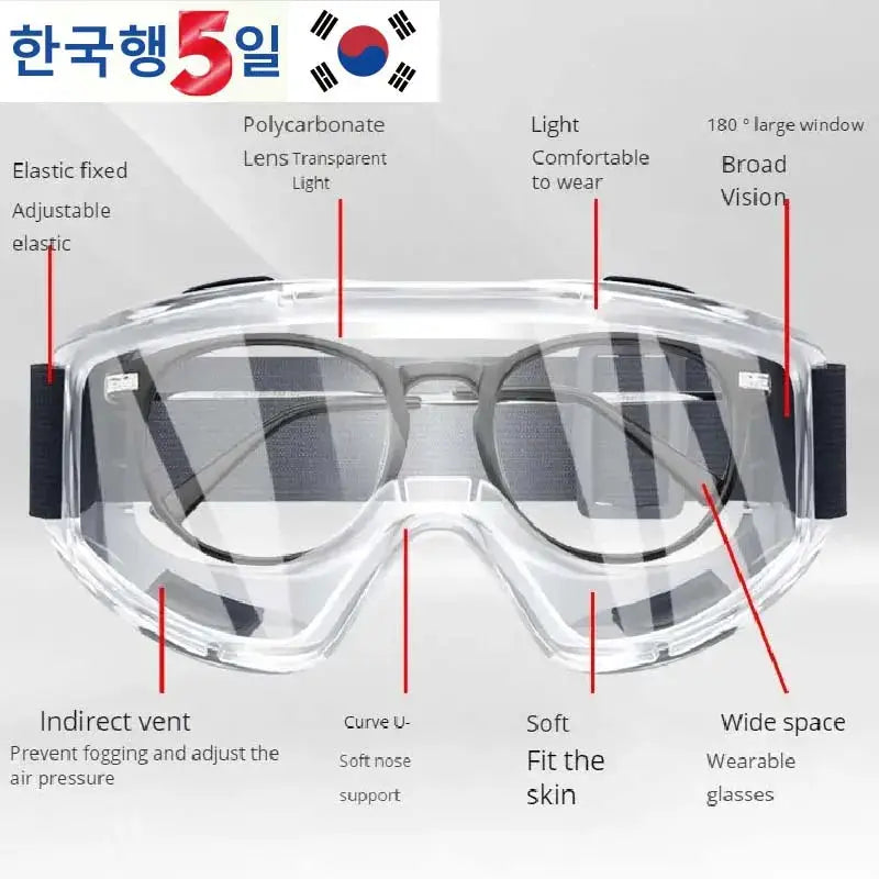 Anti Fog Splashproof Dustproof Windproof Sandproof Sports Goggles For Riding And Skiing Transparent Glasses