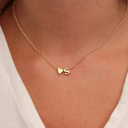 Dainty Tiny Heart Initial Necklace For Women Gold Or Silver Pendant Jewelry Personalized Letter Gift