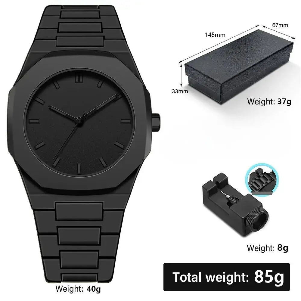 NovaTime Minimalist Quartz Watch For Men With Lightweight Plastic Strap Waterproof Durable Build And Classic Style