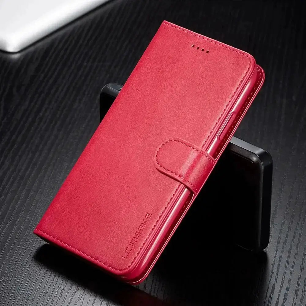 LuxWallet Leather Wallet Case For IPhone All Models With Card Slot Flip Cover And TPU Inner Protection