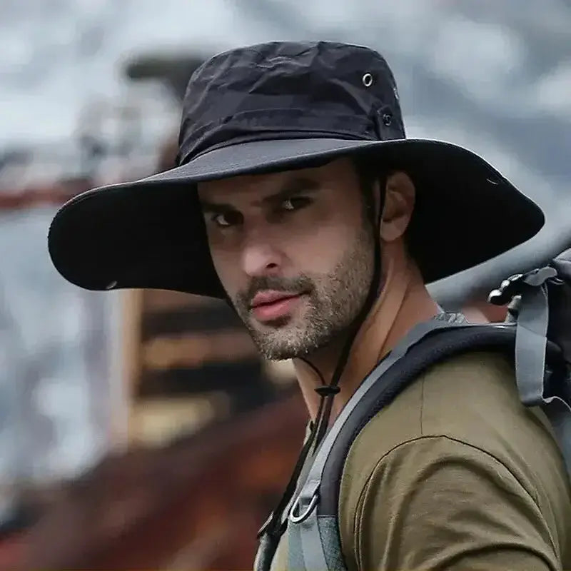 Sun Protection Fishing Hat With Breathable Mesh For Camping Hiking Anti UV Cap Men