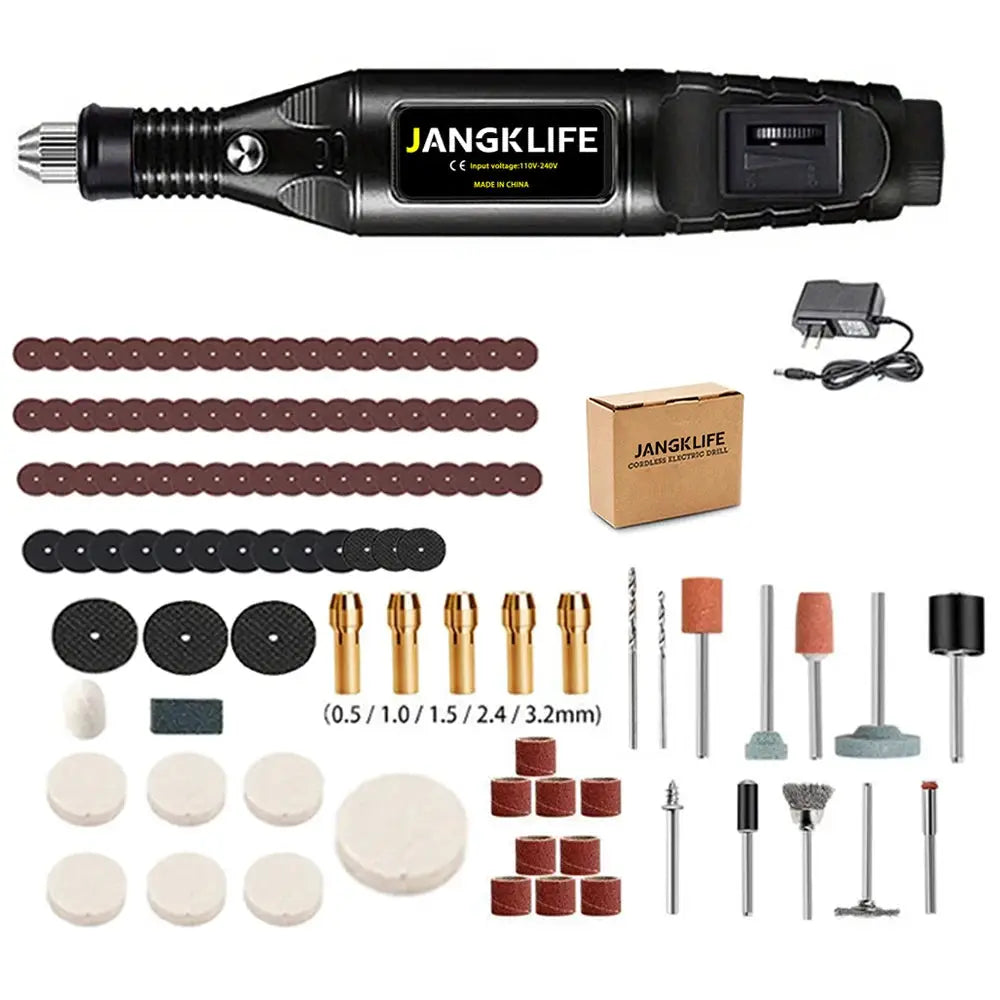 Jangklife 9V Mini Electric Carving Pen Variable Speed Rotary Tool Kit for Grinding Engraving and Polishing