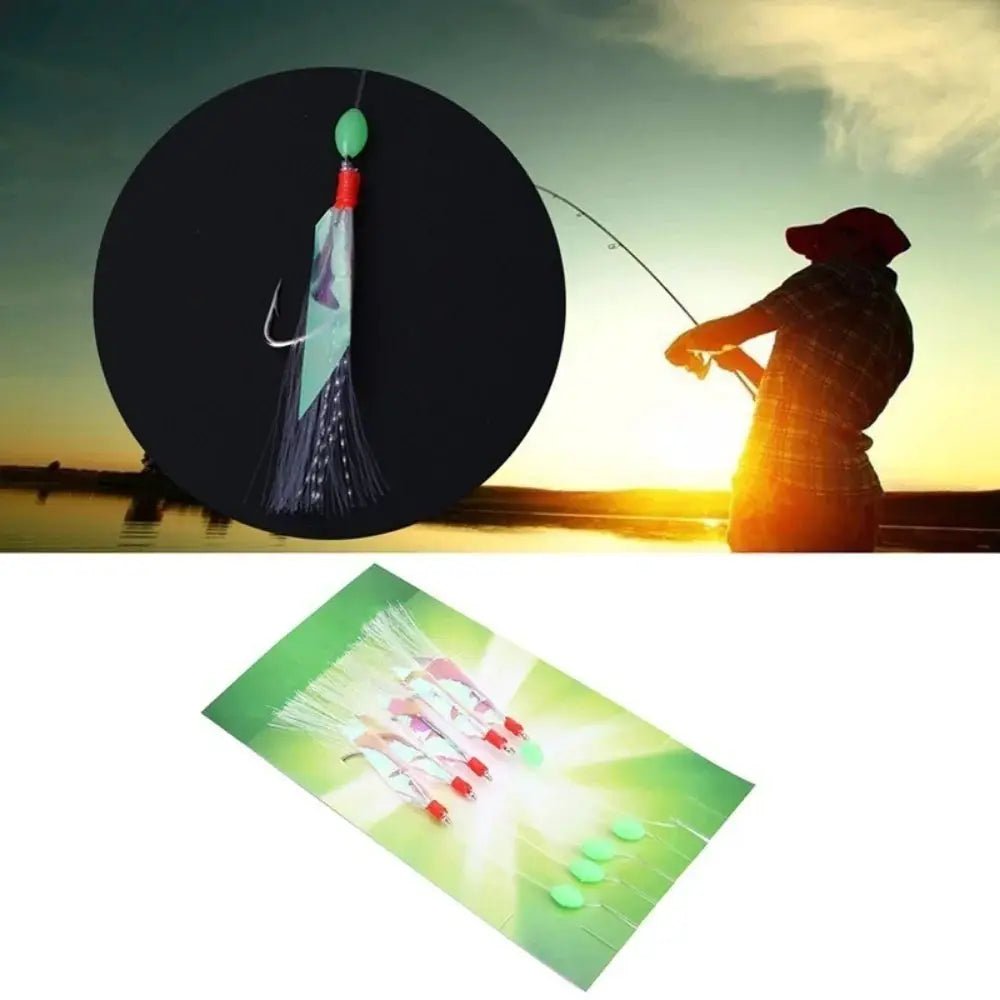 5 Piece Silverskin Lures Set Multi Color Imitation Fish Shrimp Bait With Crystal Barbed Hook For Freshwater Saltwater