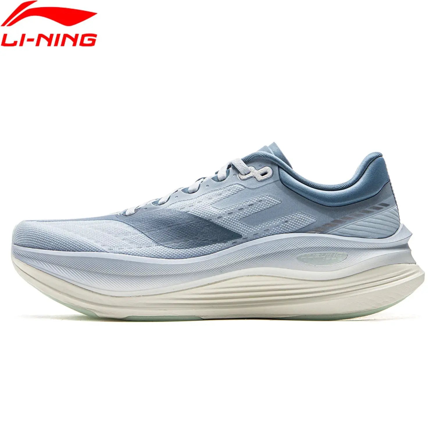 Li-Ning Yueying 5 Pro men's running shoes in light blue with cushioned sole and wide toe box ARHV013 ARHW001