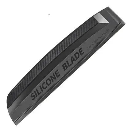 Silicone blade squeegee for car wrap and window cleaning; black handheld tool