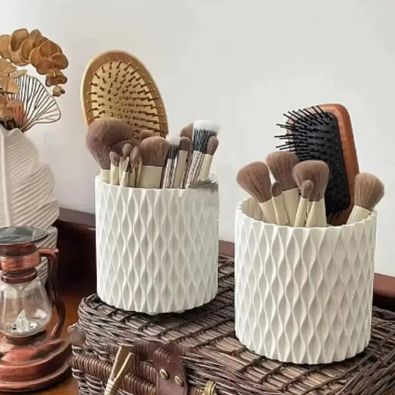 360 Rotation Makeup Brush Storage Cartridge Portable Organizer For Lipstick Eyebrow Pencils Eye Shadow Brushes