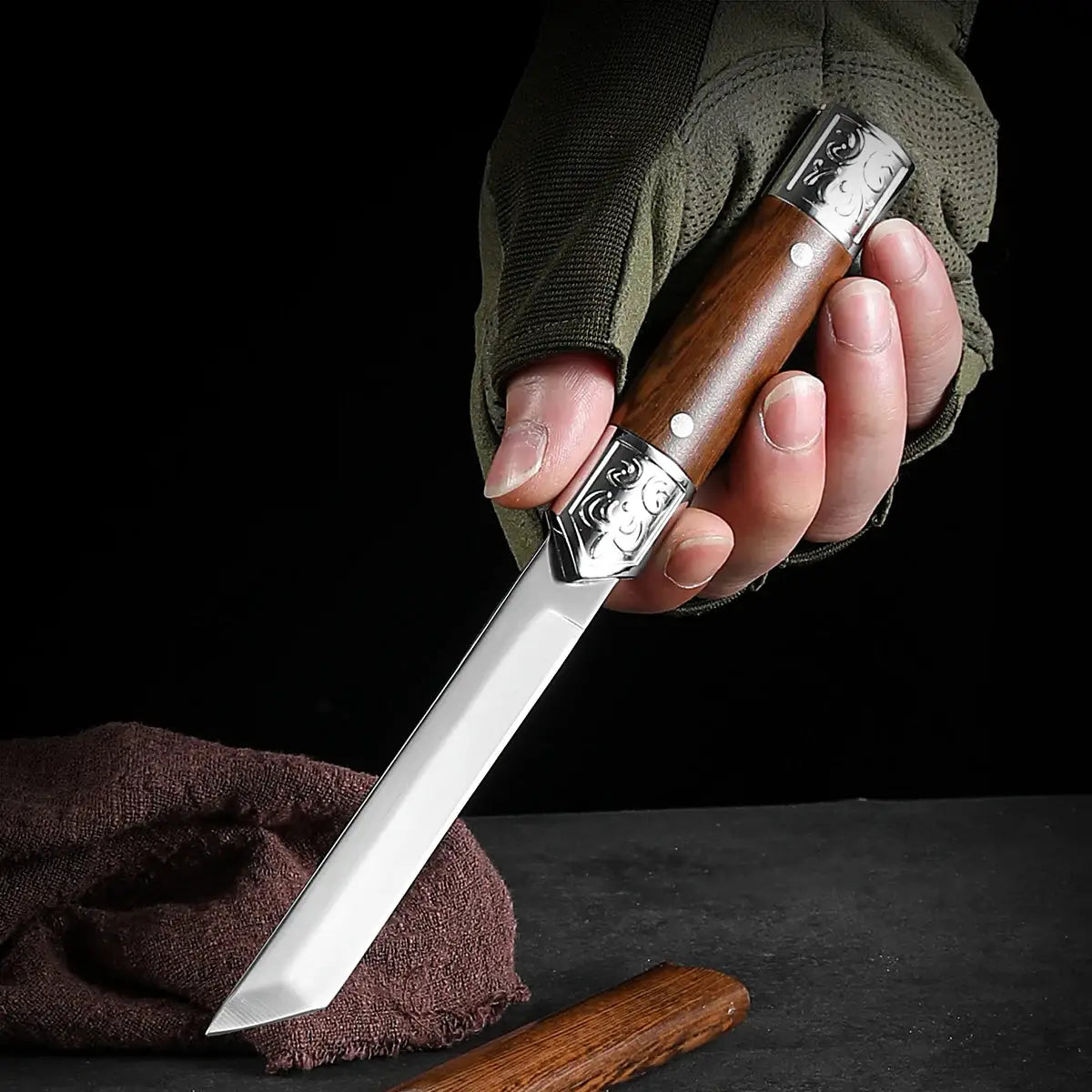 Shenjiu Fruit Knife Fixed Blade Portable Outdoor Small Kitchen Knife High Hardness Stainless Steel Sharp Edge
