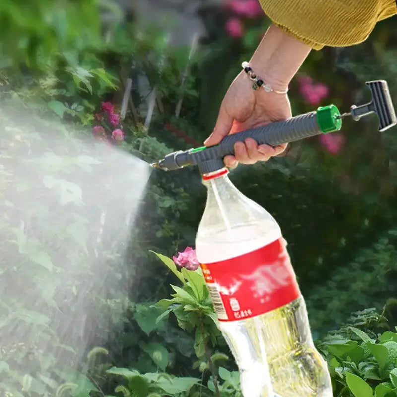 Gardening Beverage Bottle Watering Sprayer High Pressure Manual Sprayer With Adjustable Spray Head For Plants