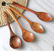 Bamboo Wooden Spoon Kitchen Utensil For Cooking Stirring Serving Eco Friendly Dinner Soup Teaspoon