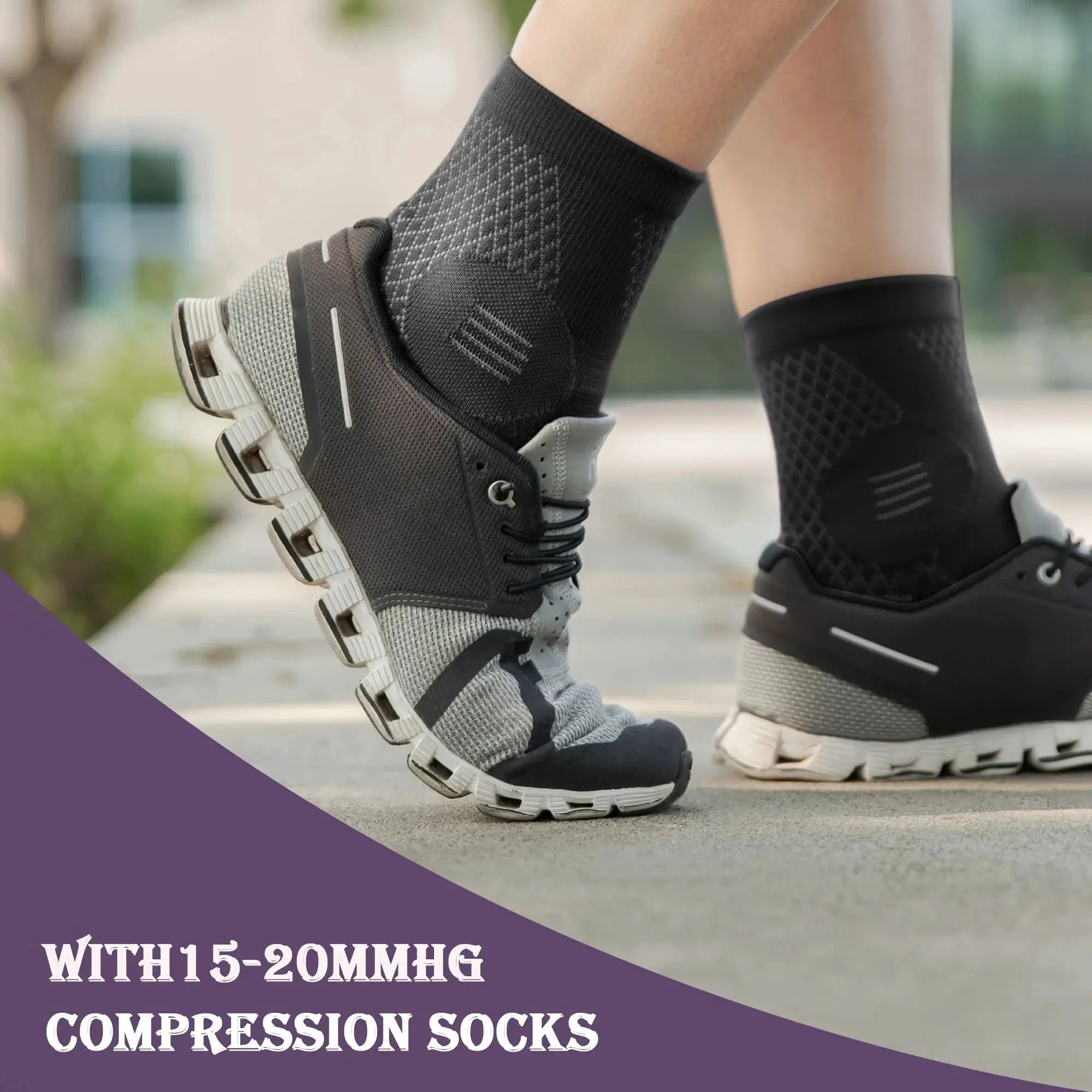 1 Pair Ankle Compression Socks Open Toe Foot Sleeves With Arch And Ankle Support For Neuropathy