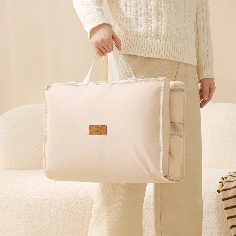 Business Travel Storage Hanging Bag, beige, Simples Market, foldable and portable