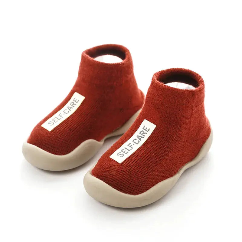 Baby Shoes Toddler First Walkers Infant Knit Booties With Rubber Soft Non Slip Sole Casual Shoes Boys Girls