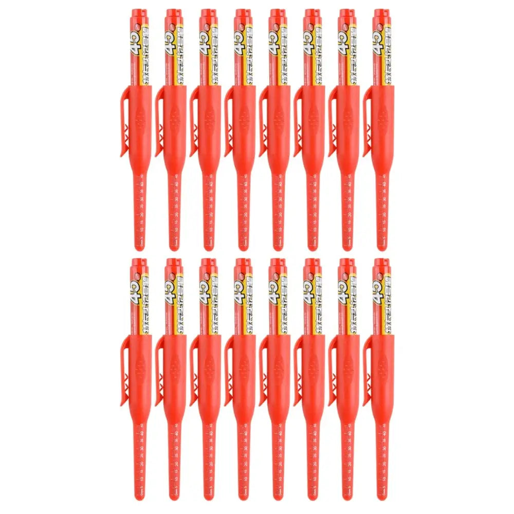 40-pcs Simples Market red deep-hole carpenter marker pens with long nibs for woodworking