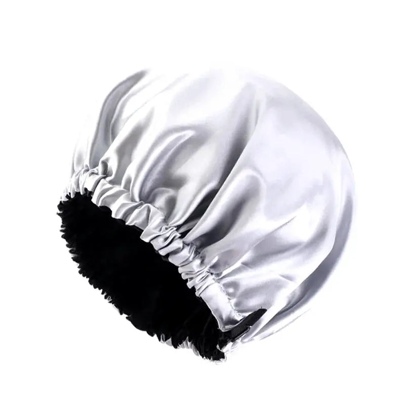 SilkNest Satin Sleep Bonnet Adjustable Double Layer Large Satin Lining For All Night Curly Hair Protection