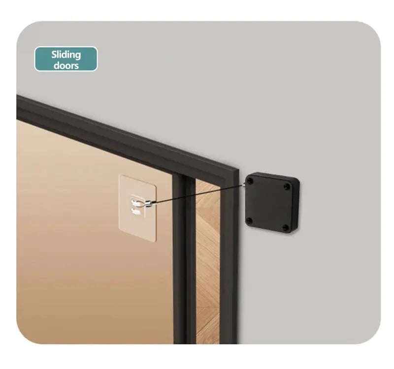 Simples Market automatic sensor door closer for sliding doors; punch-free wall-mounted adjustable surface bracket