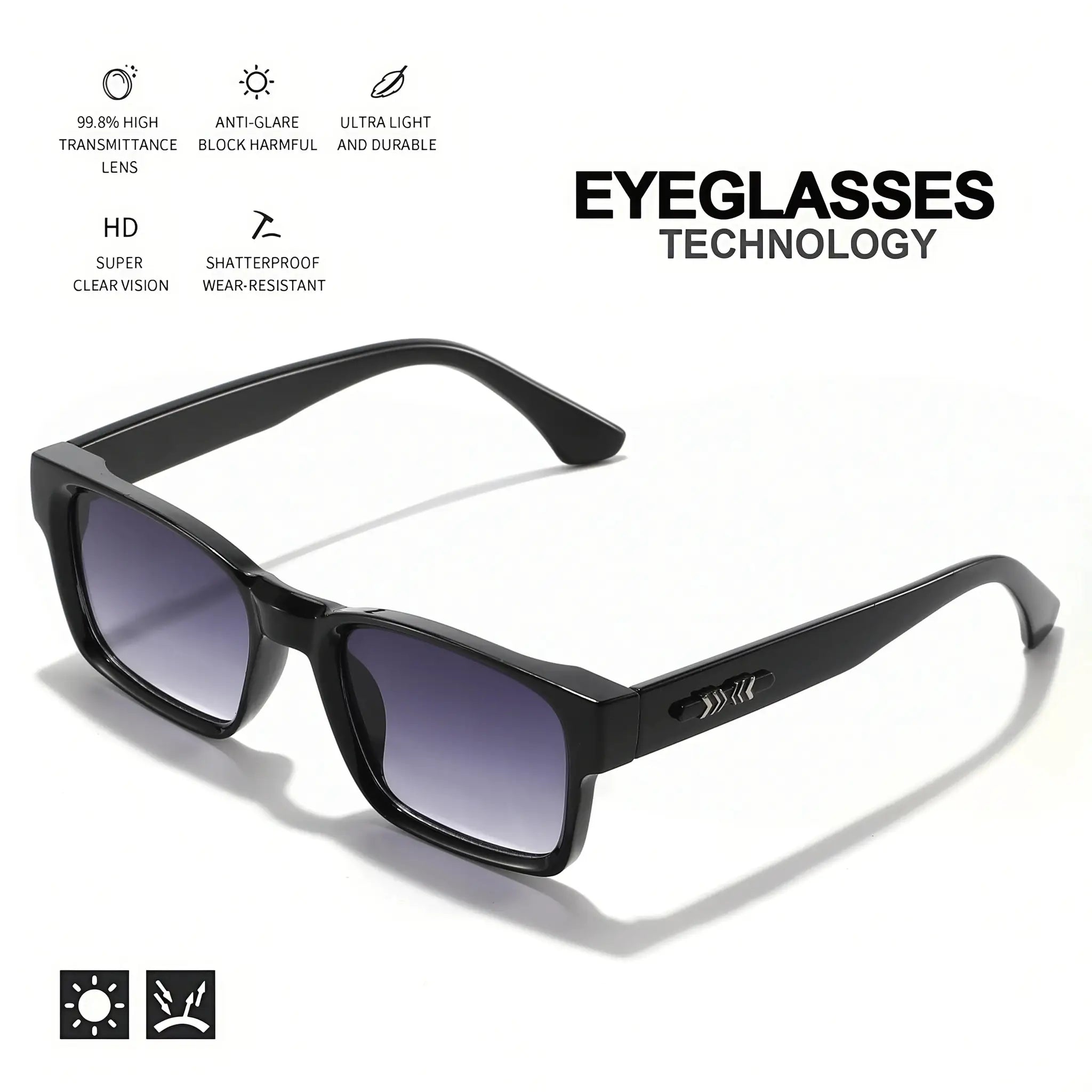 Retro Punk Fashion Sunglasses Square Protective Frame UV400 Unisex For Outdoor Adventures And Casual Style