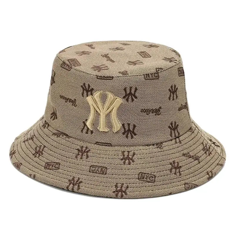 Unisex Letter Embroidery Bucket Hat Sun Protection Summer Casual Fisherman Style For Men And Women