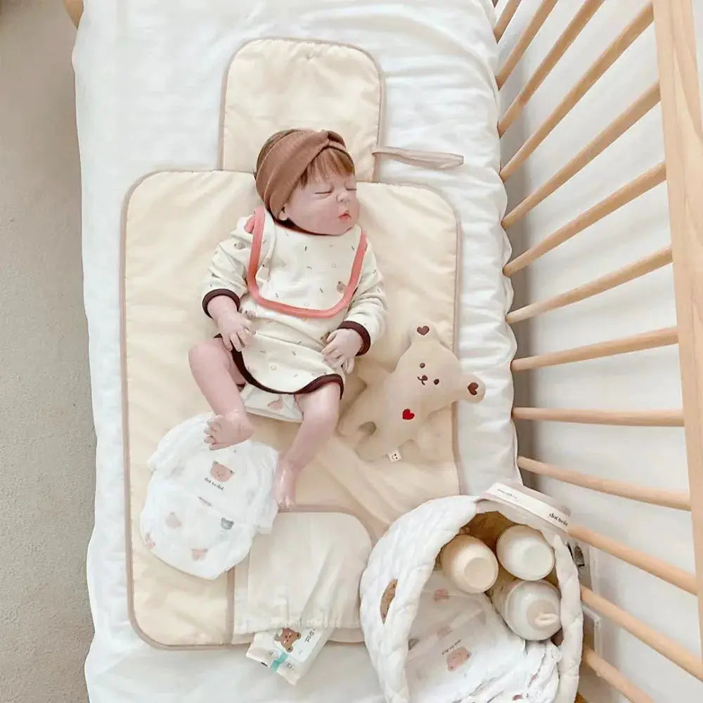 Foldable Portable Diaper Changing Pad For Baby Newborn Travel On The Go Hygienic Changing Mat With Cover