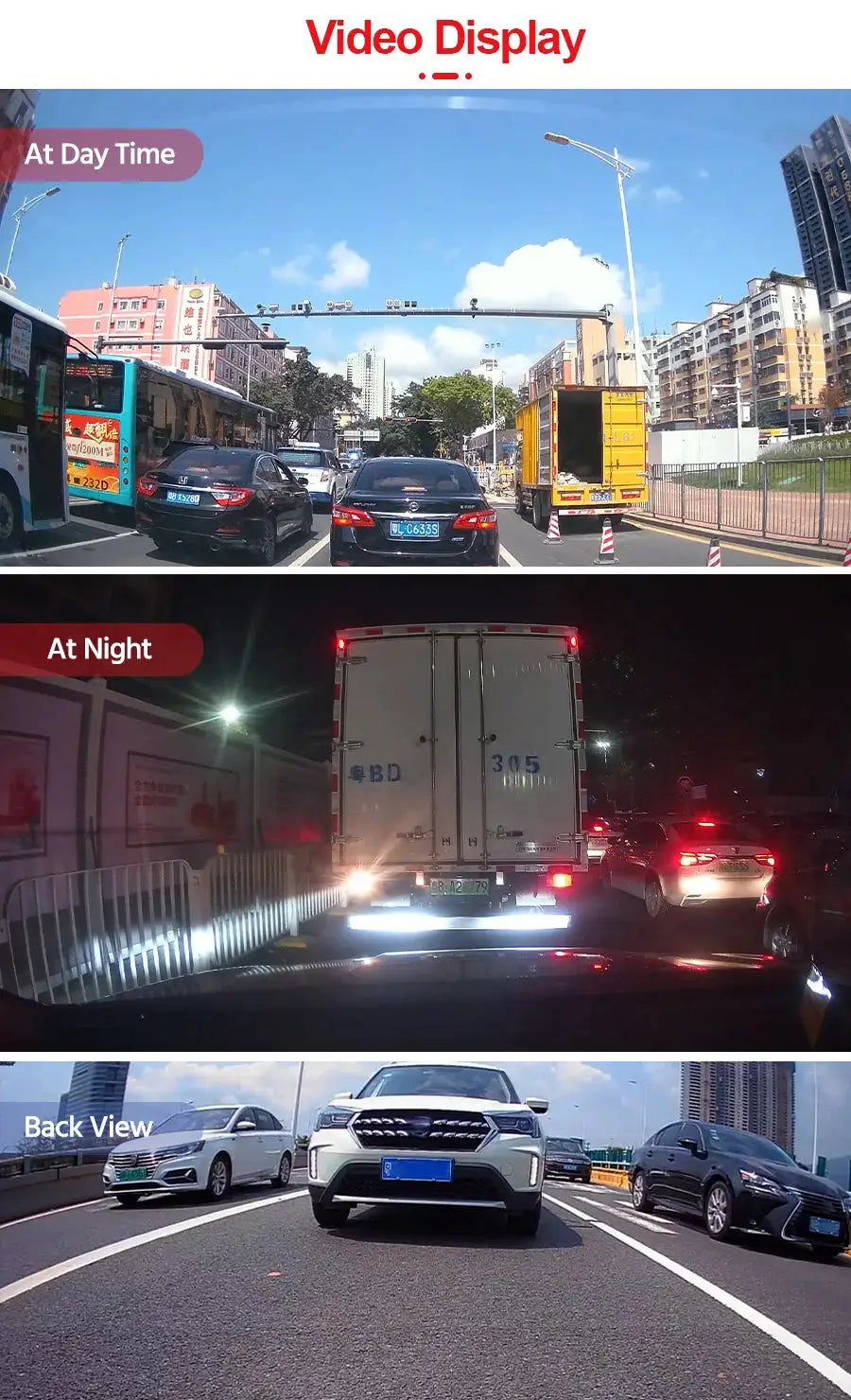 E-ACE 4K WIFI Dashcam 12-inch Rear-View Mirror DVR with 1080P Sony rear camera