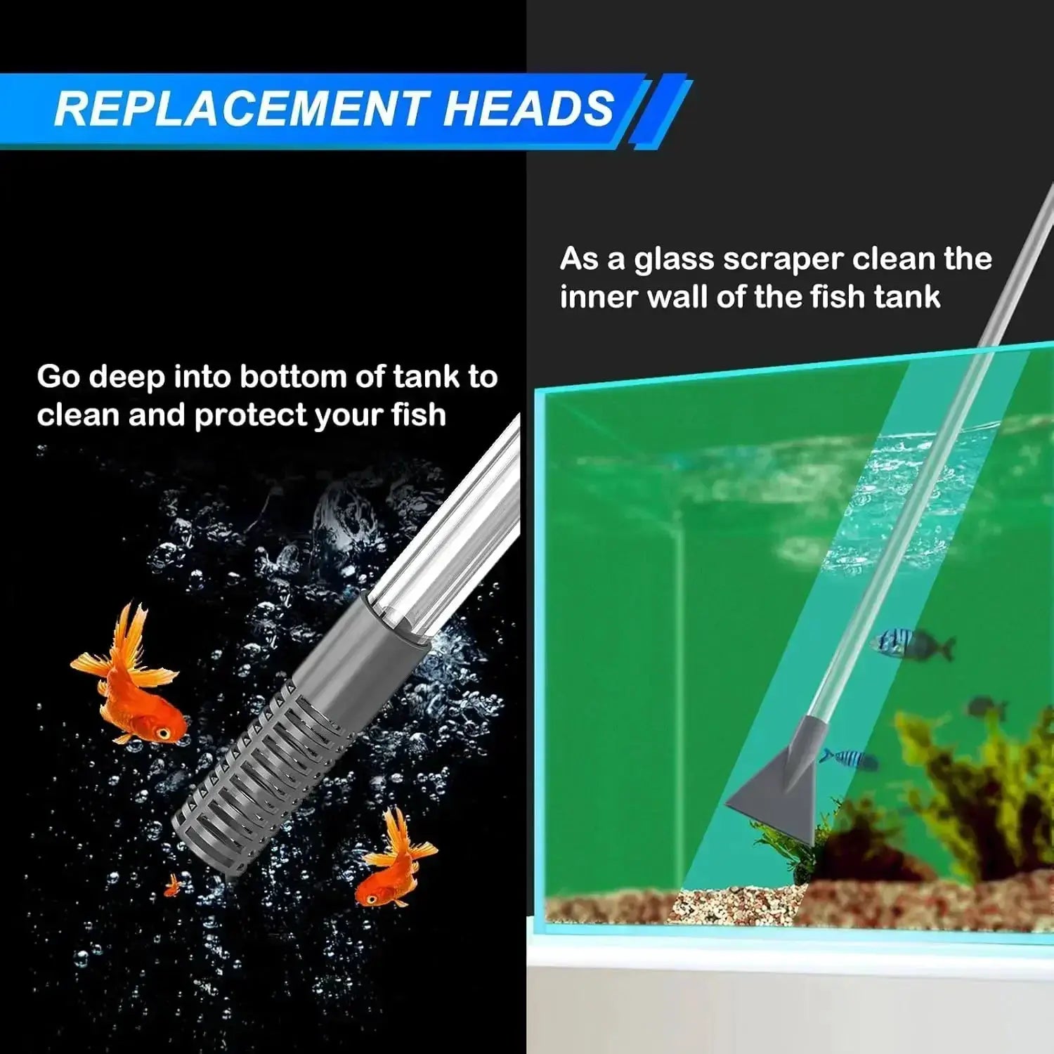 Simples Market fish tank siphon vacuum gravel cleaner with extension tube for water changes