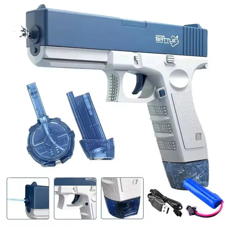 Electric Water Gun For Adults And Kids Powerful Automatic Water Blaster With Suction For Summer Beach Battles