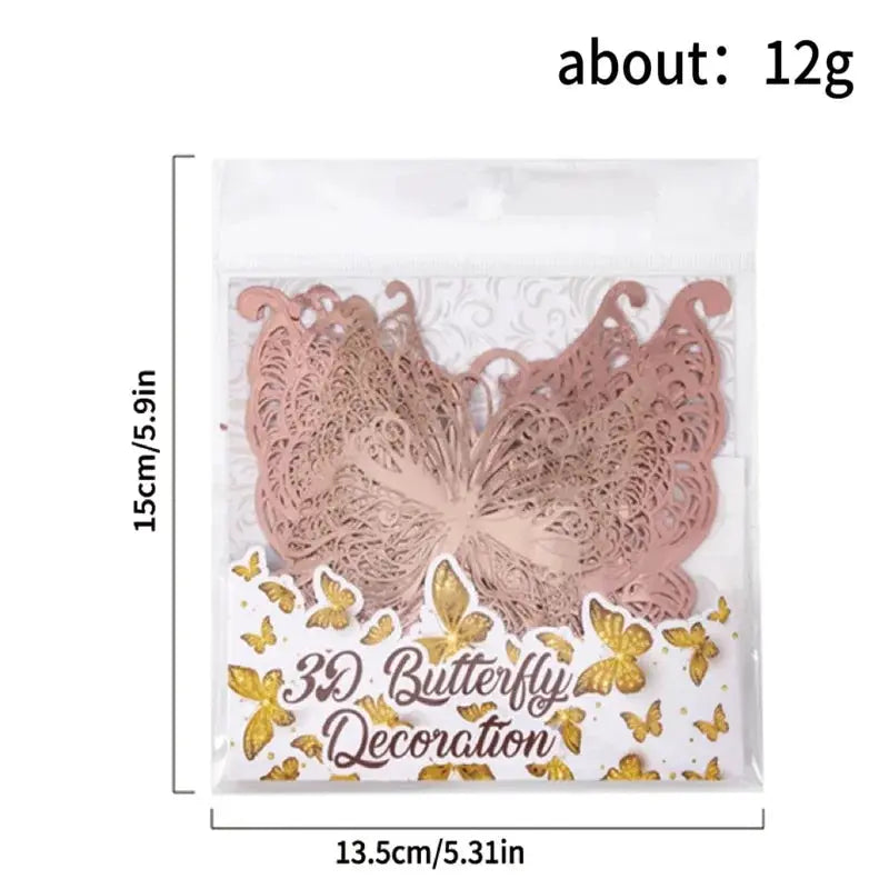 12 Piece Set 3D Hollow Butterfly Wall Stickers For Wedding Decor Children Room Living Room Kids Bedroom DIY