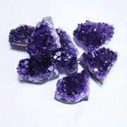 Natural Amethyst Geode Healing Crystal Carved Clusters Set Of Two For Home Decor - Simples Market