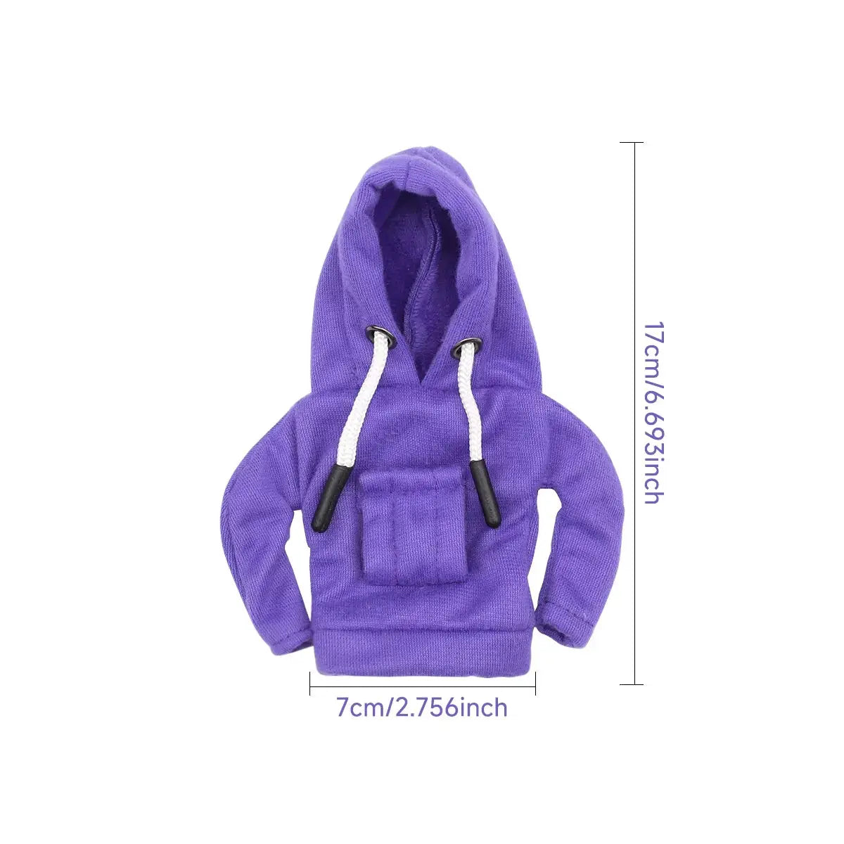 Gear shift hoodie cover by Simples Market, purple, car interior decor, 17 cm tall.