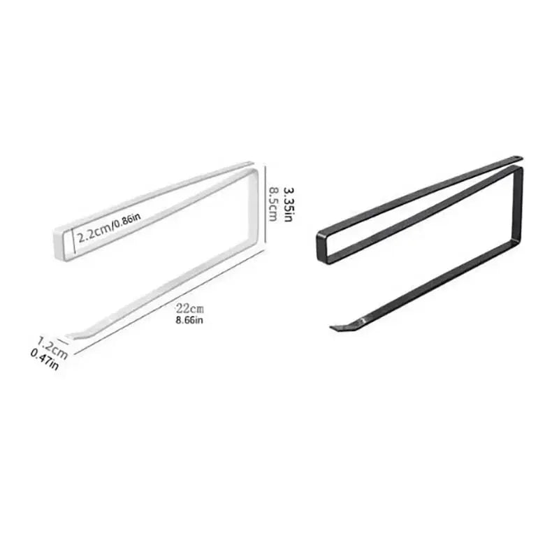 Simples Market Paper Roll Holder Towel Rack; wall-mounted metal design in white and black color variants.