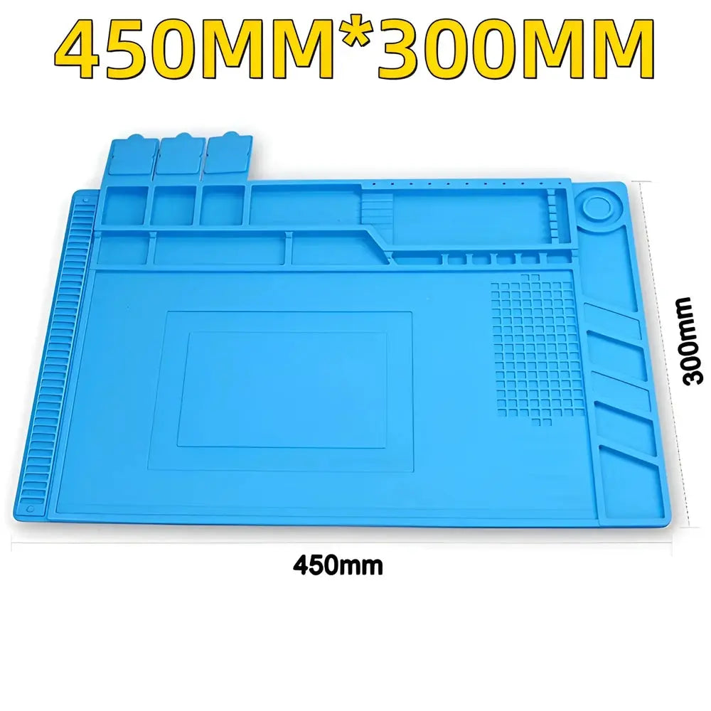 Silicone Soldering Mat ESD Antistatic Heat Resistant Workstation Pad for Electronics Repair and Maintenance