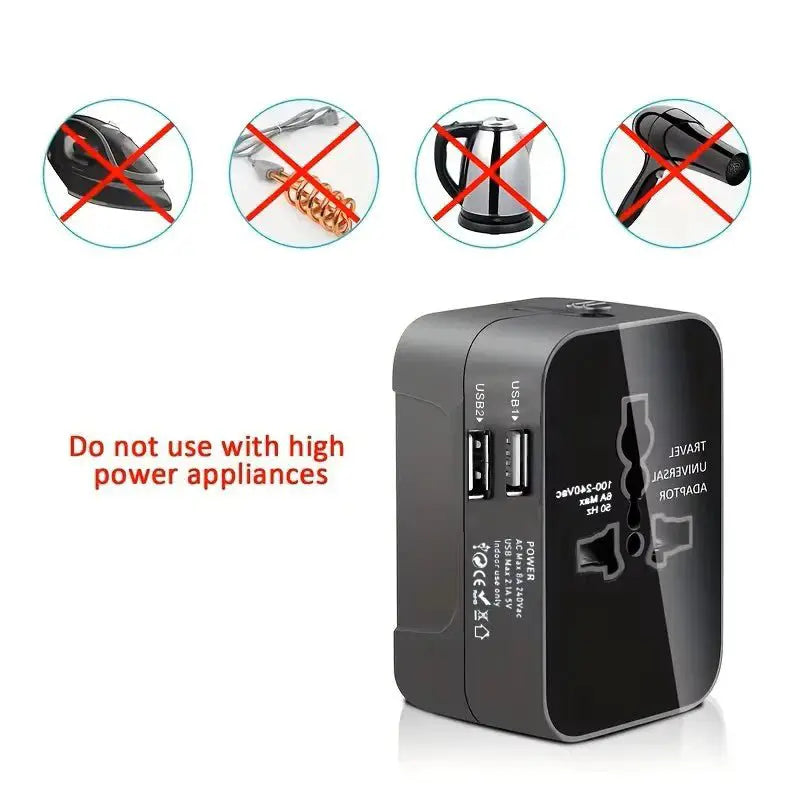 Universal Travel Adapter with Dual USB - Simples Market