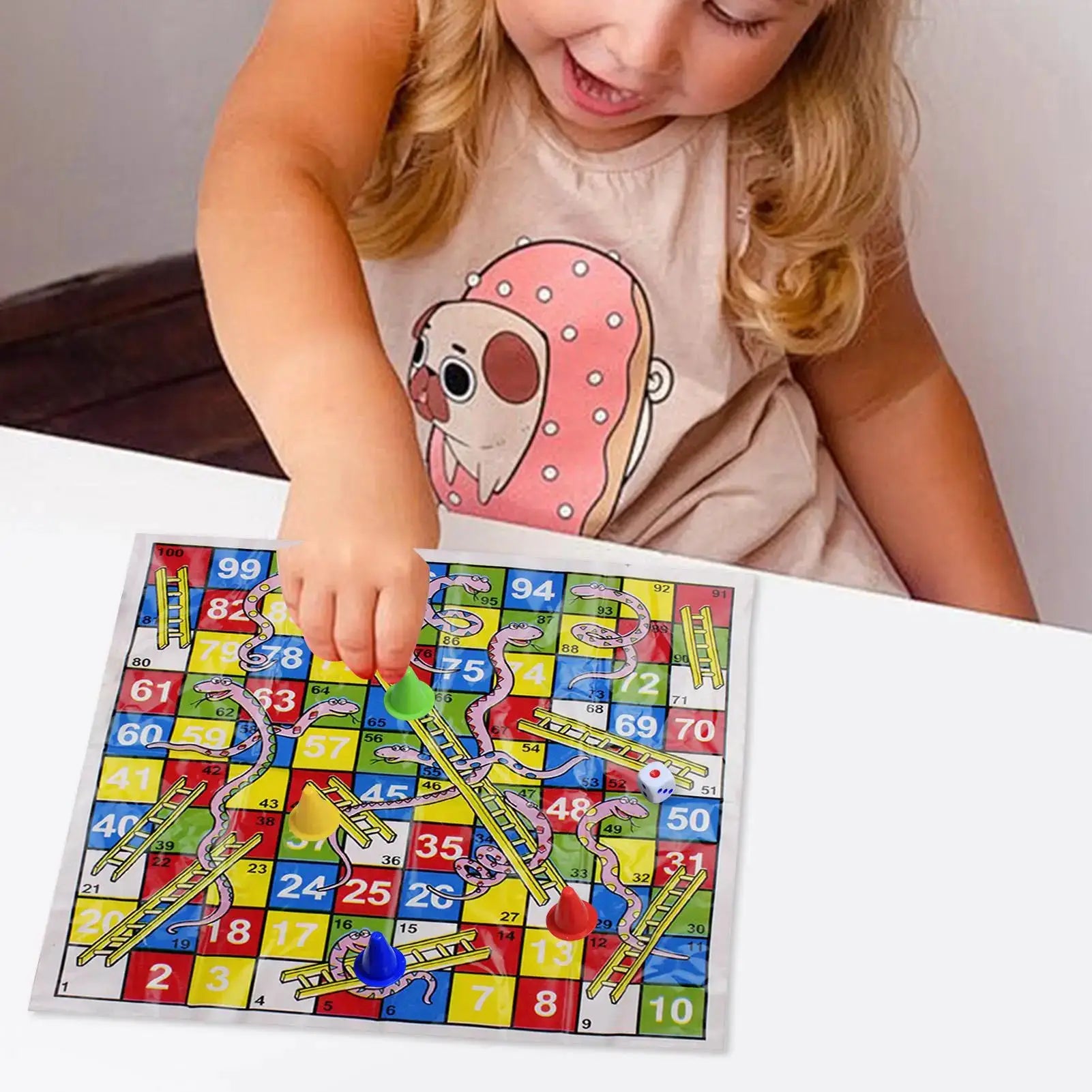 Snake Game Folding Travel Board Game Portable Compact Design For Family Kids Parties And Travel Activities