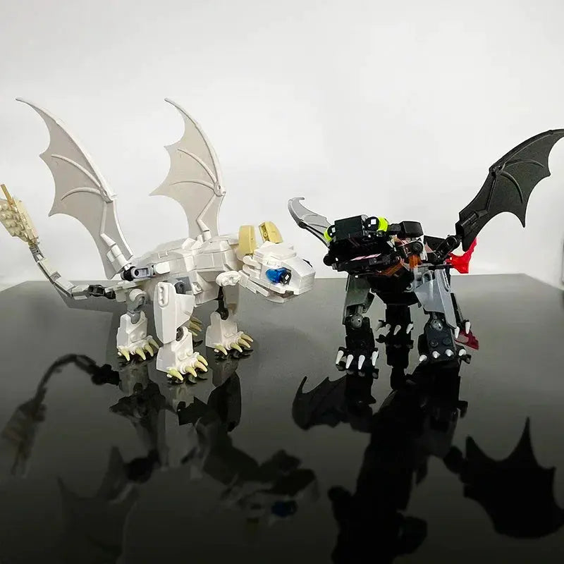 MOC Toothless Night Fury Dragon Building Blocks Set Movie Train Dragon Figure Bricks for Kids and Adult Hobbyists