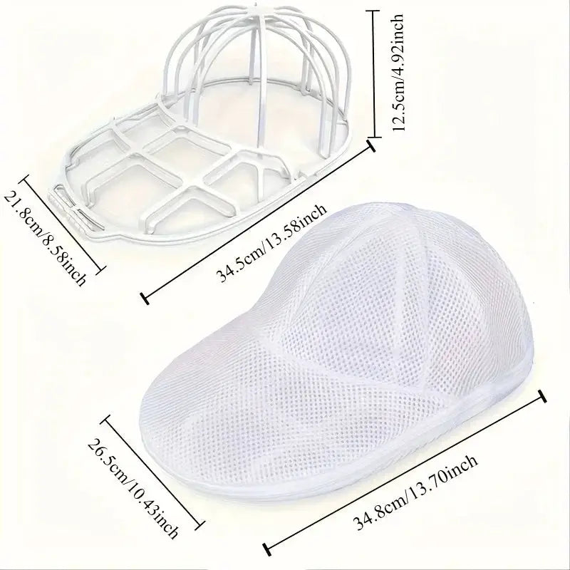 Hat Cleaning Cage For Washing Machines With Mesh Bag Hat Cleaner For Machine Washing And Shape Preservation