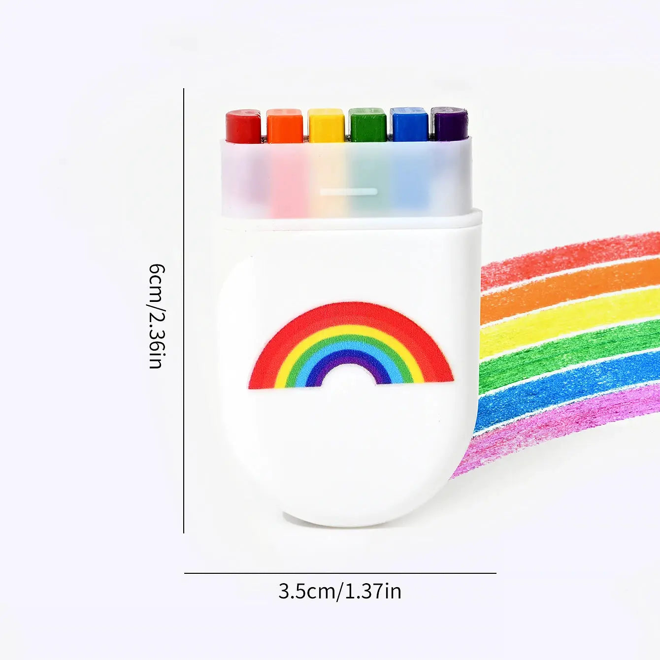 2 Pcs Rainbow Crayon Paint Color Set Oil Pastel Accessories For Birthday Party Christmas Halloween Gift